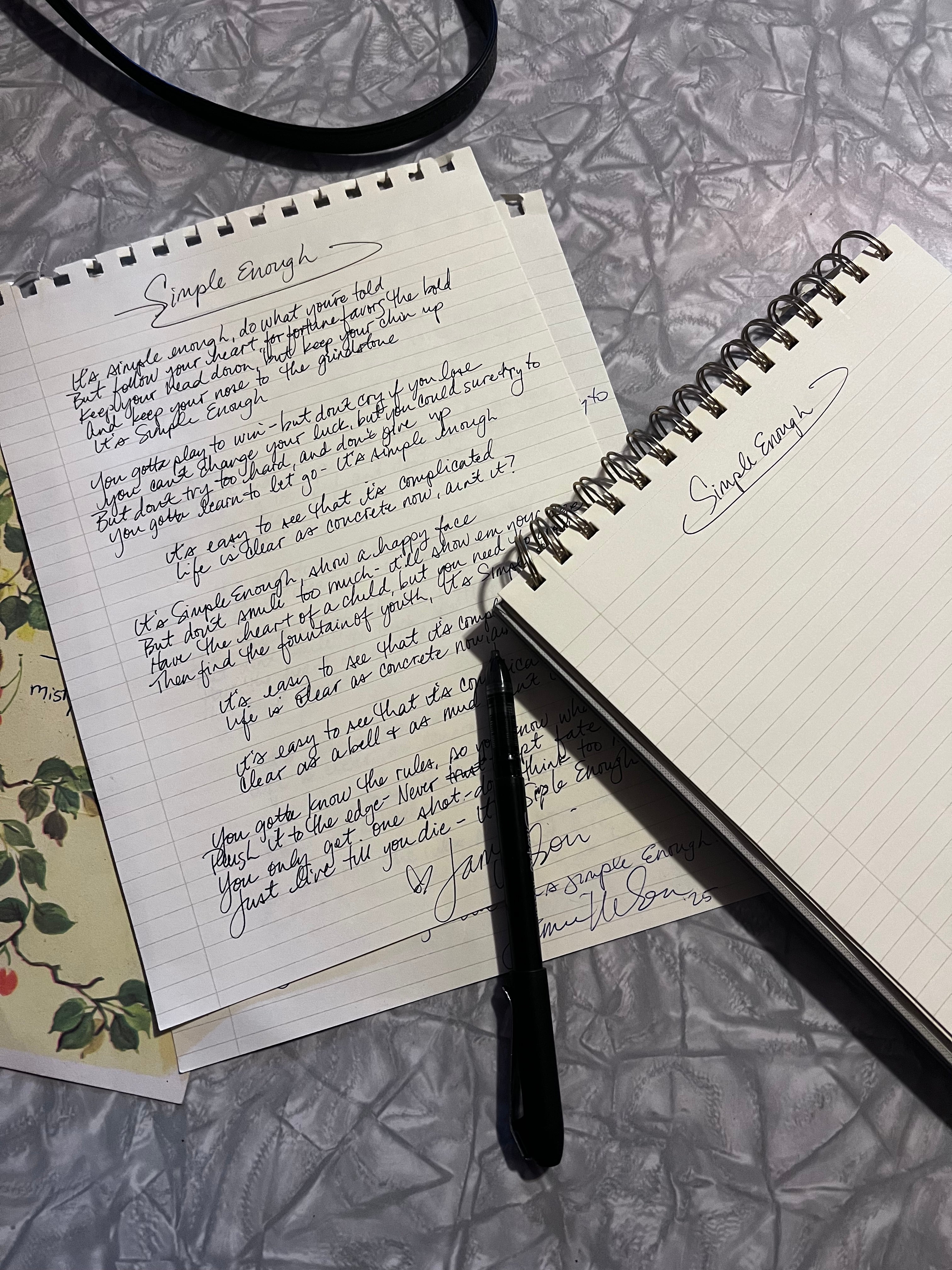 ACOUSTIC DEMO + HANDWRITTEN LYRICS BUNDLE!