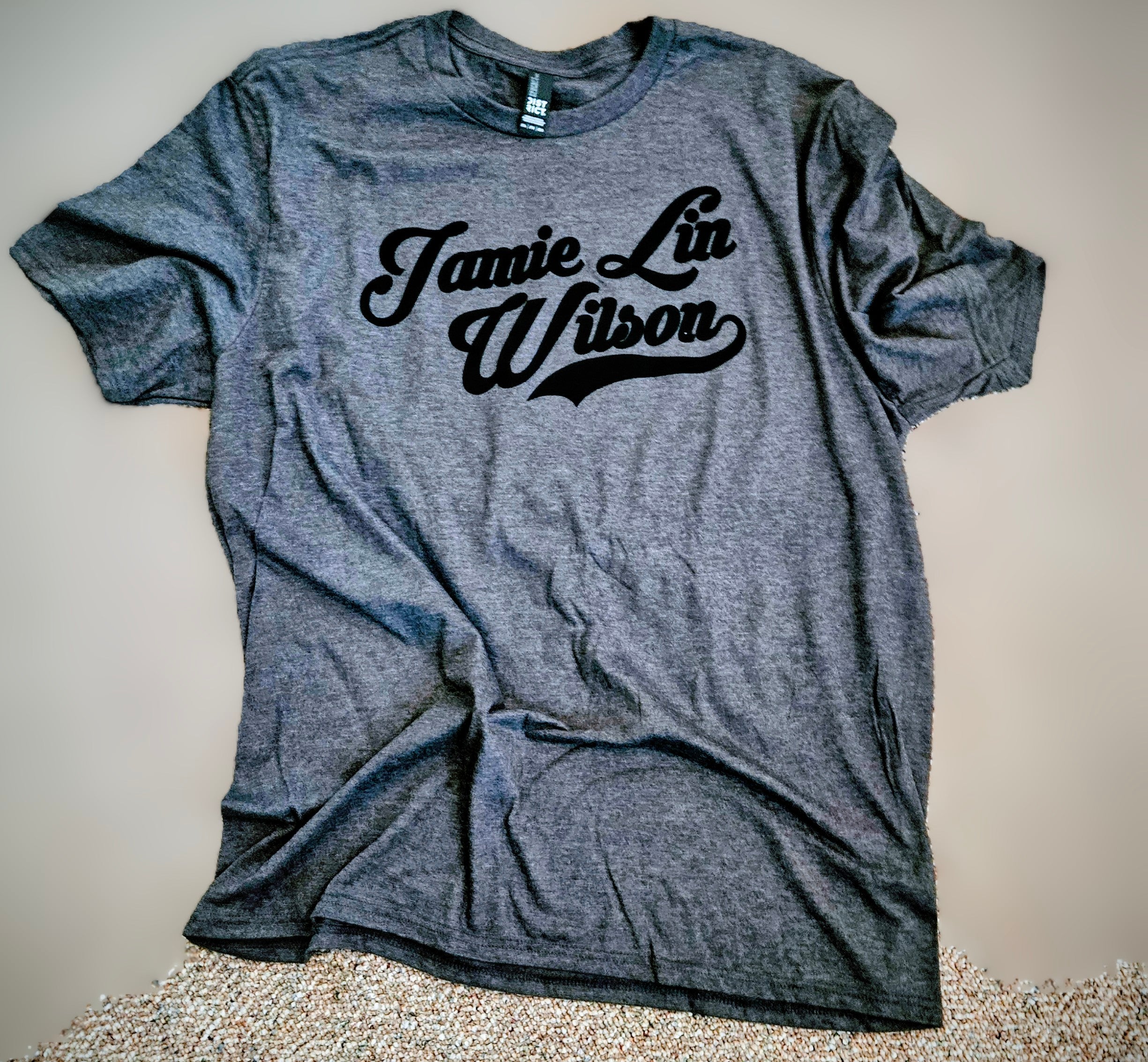 Grey Cursive JLW Tee